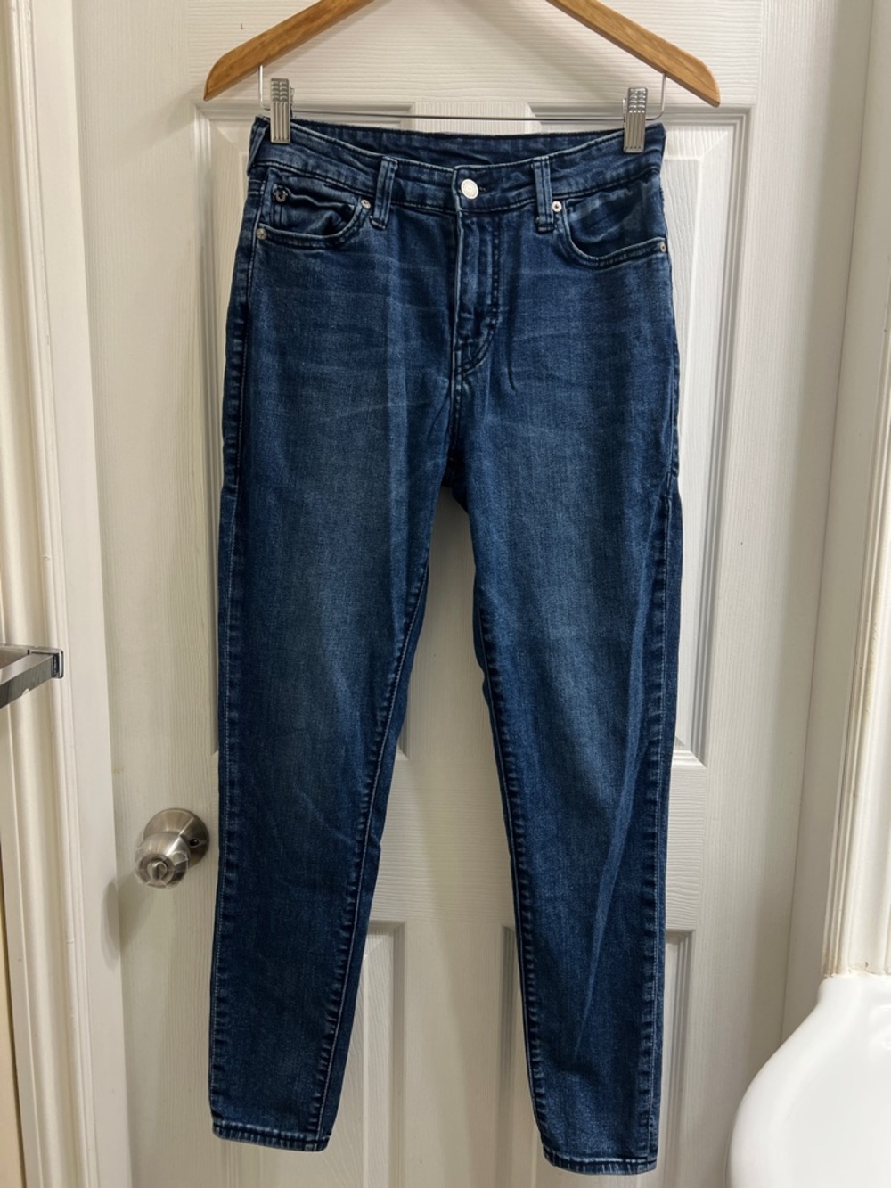 True Religion Skinny Jeans Dark Wash Stretch Denim High Rise